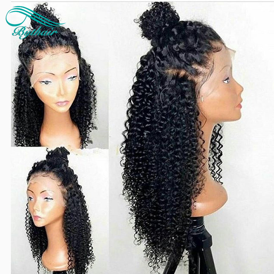 Kinky Curly Lace Front Human Hair Wig Glueless 13x4 13x6 Hd Transparent Lace Frontal Wigs For Black Women