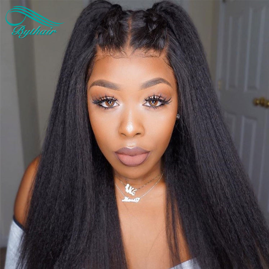 yaki straight lace front wig