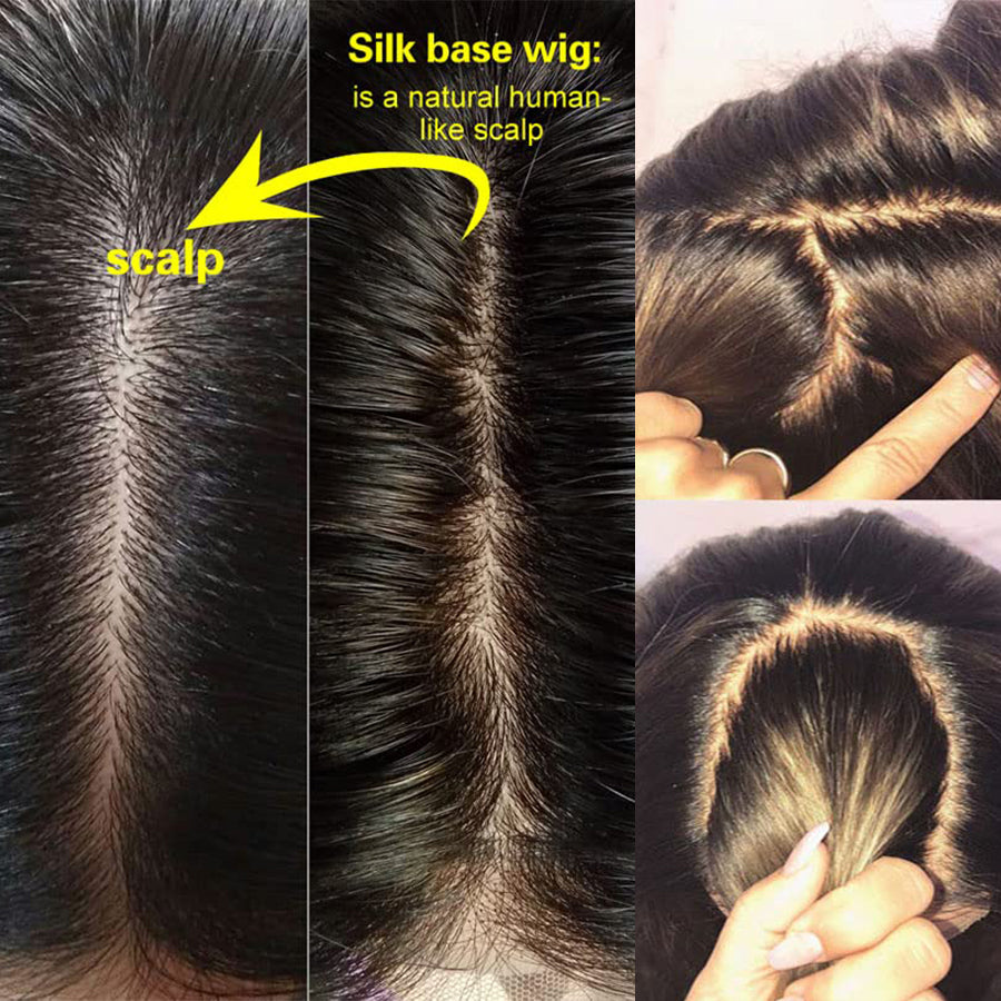 5"x5" Silk Top Full Lace Human Hair Wig Silky Straight Pre Plucked Malaysian Hair Silk Base Full Lace Wig