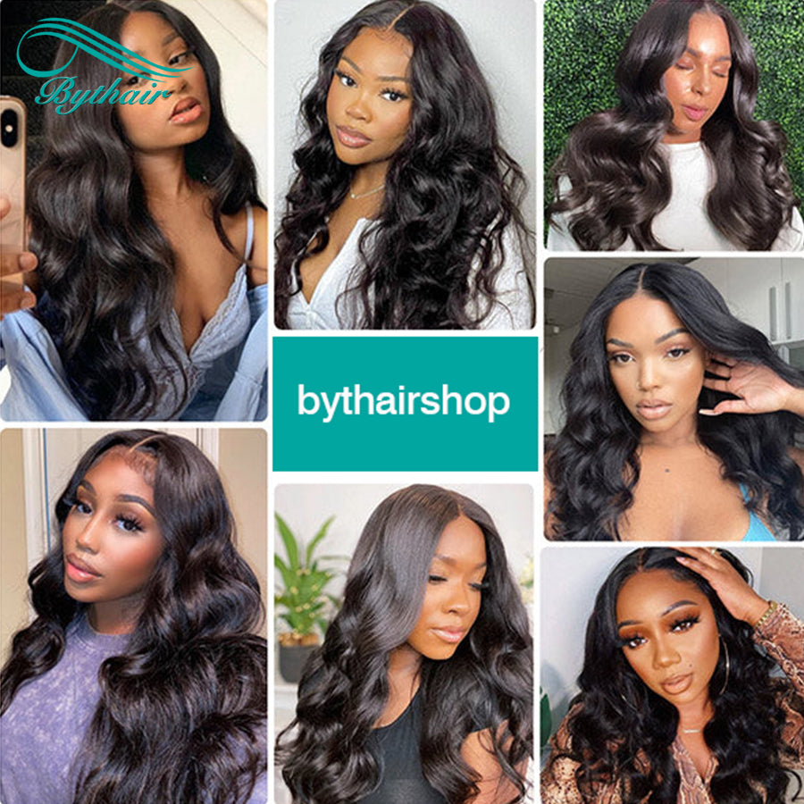 Brazilian Body Wave Hair 3 Bundles With 4x4 Lace Closure 100% Human Hair