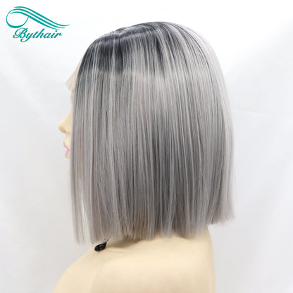 Short Bob Synthetic Lace Front Wig Cosplay Wigs For Women Heat Resistant Fiber Lace Wigs