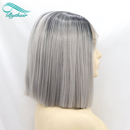 Short Bob Synthetic Lace Front Wig Cosplay Wigs For Women Heat Resistant Fiber Lace Wigs