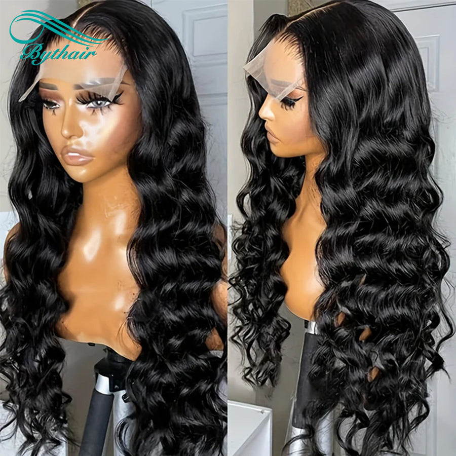 Loose Deep Wave 5x5 Hd Lace Closure Wig Human Hair Transparent Glueless Wigs For Women