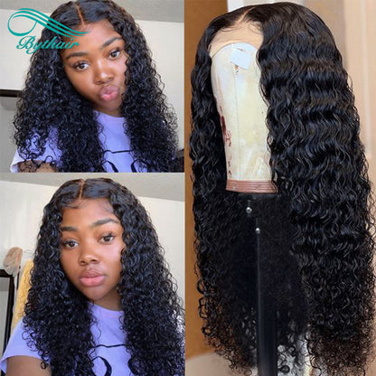 Deep Curly Glueless Lace Wig Hd Transparent 13x4 Lace Front Human Hair Wigs 13x6 Lace Frontal Wig Pre Plucked