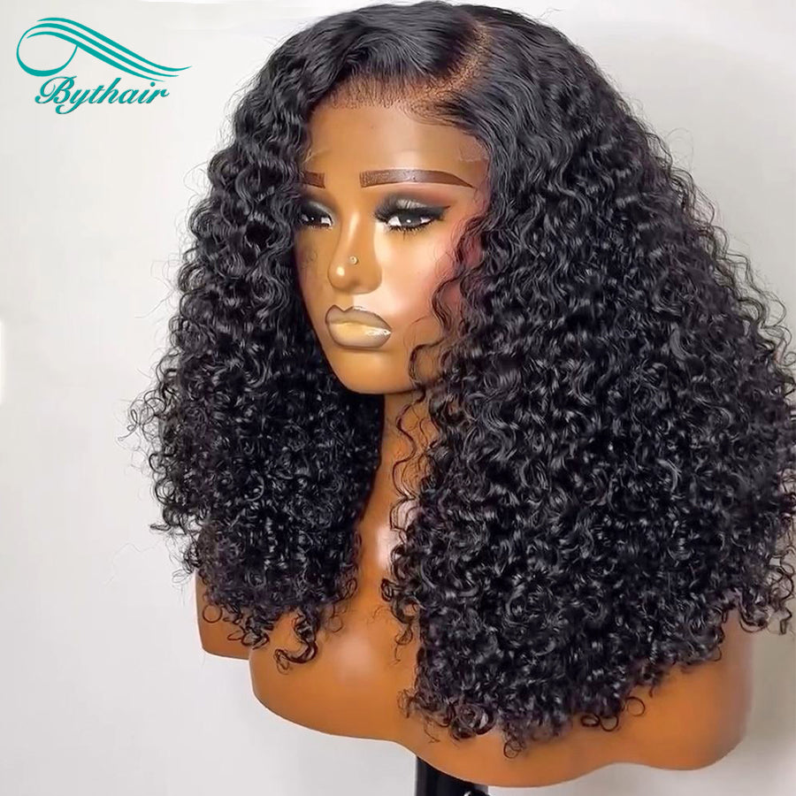 Curly 5x5 Hd Lace Closure Wig Human Hair Transparent Glueless 5x5 Closure Wig For Women