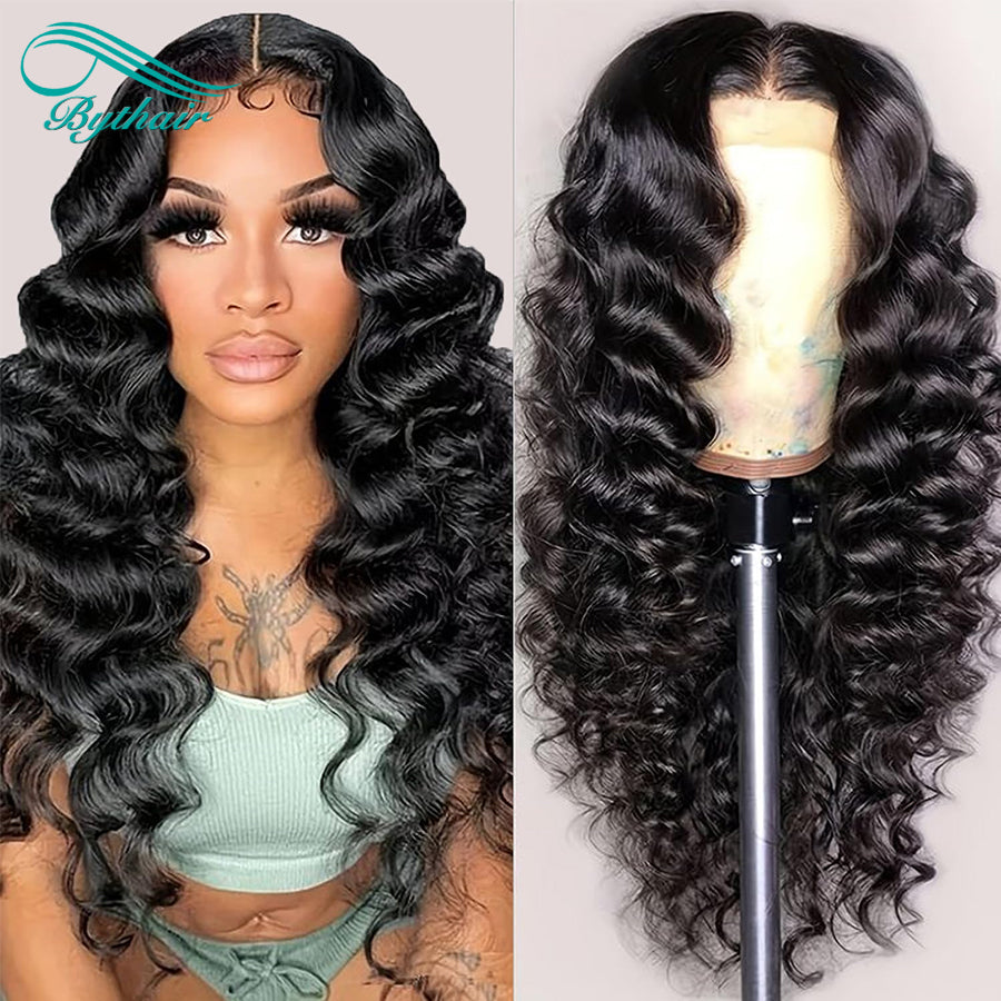 13x4 13x6 Deep Wave Lace Front Wigs Human Hair Glueless Wigs for Women Pre Plucked with Baby Hair