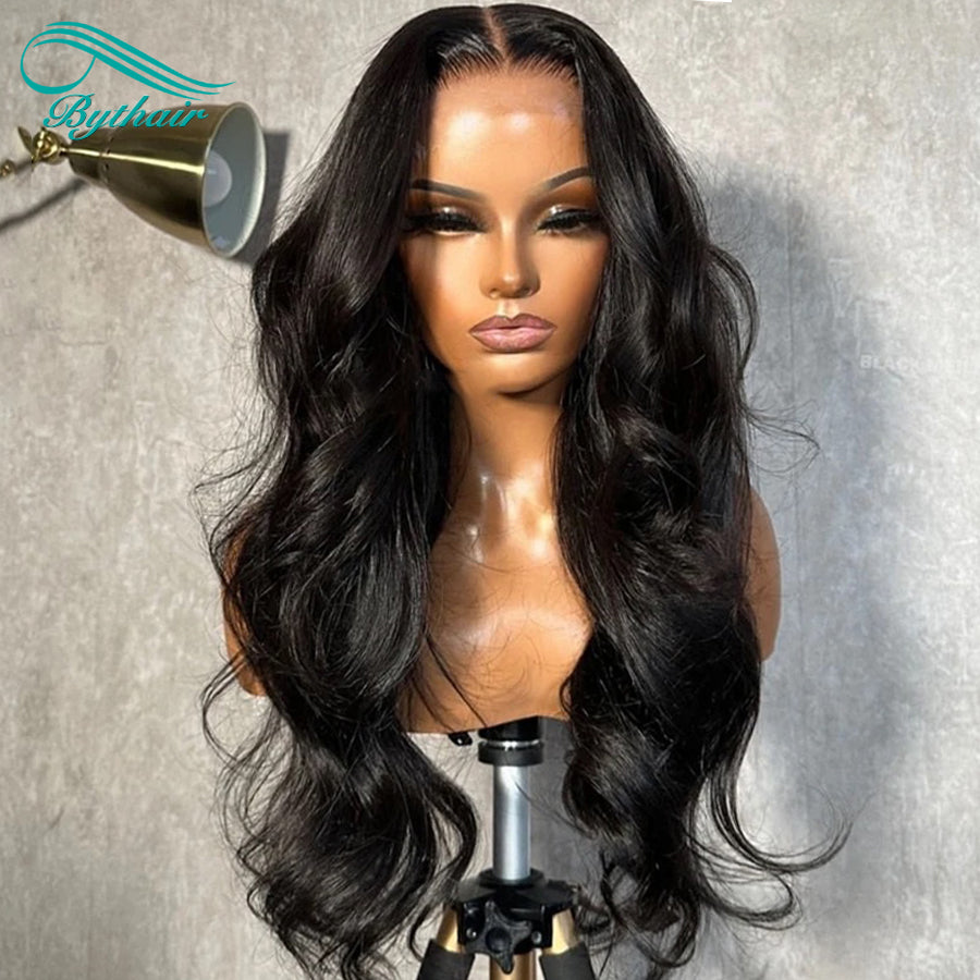 Wavy 5x5 Hd Transparent Lace Closure Wigs Human Hair Glueless Wigs For Women