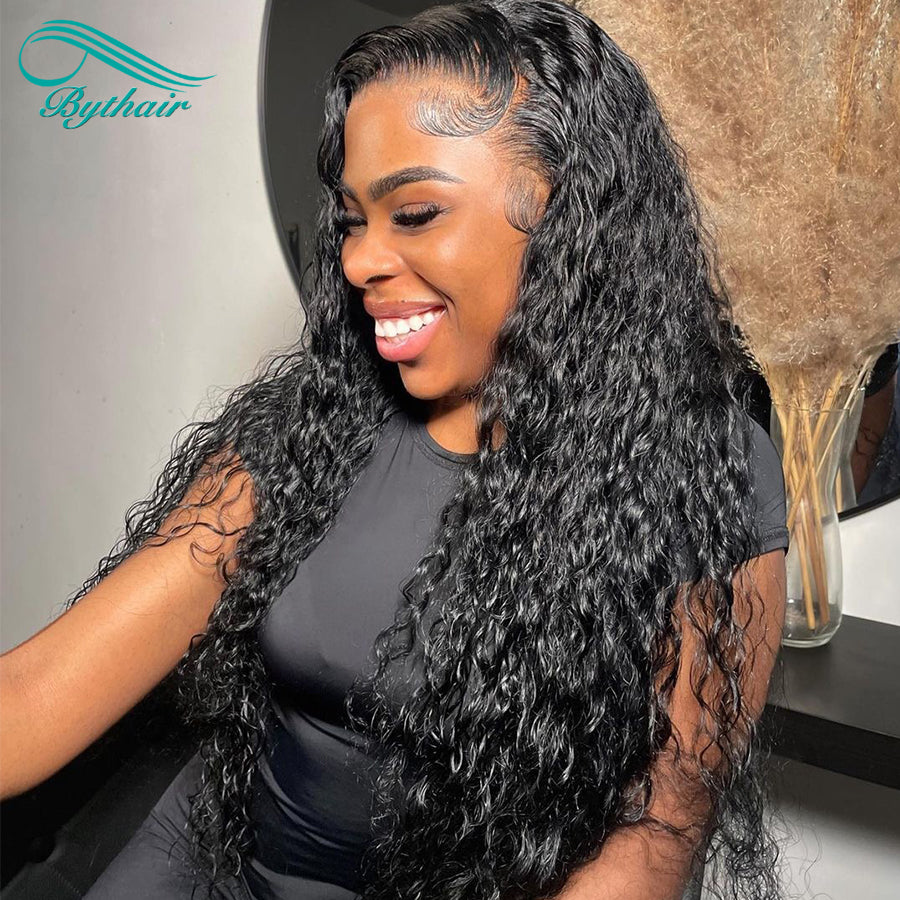 Curly Lace Front Human Hair Wigs for Black Women Pre Plucked 13x4 13x6 Hd Transparent Lace Frontal Wig