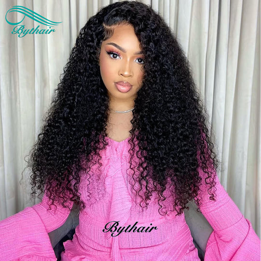 Kinky Curly Lace Front Wigs Human Hair 13x4 13x6 Hd Transparent Glueless Lace Frontal Wigs For Women