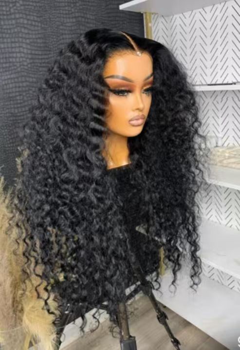 HD Transparent Deep Wave Lace Frontal Wig 13x4/13x6 Curly Lace Front Human Hair Wigs For Women
