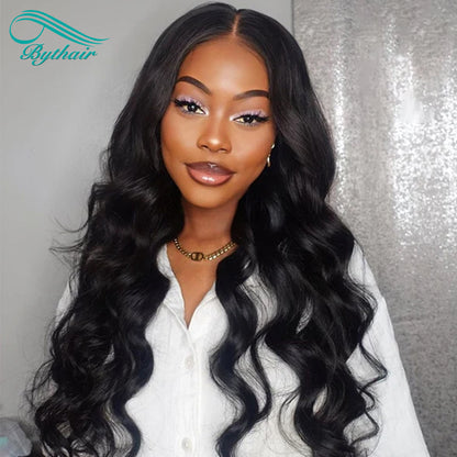 5x5 Hd Lace Closure Wig Body Wave Human Hair Transparent Glueless Wigs For Women