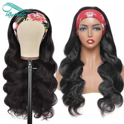 Body Wave Headband Wig Human Hair Glueless Brazilian Ready To Wear Wig bythairshop