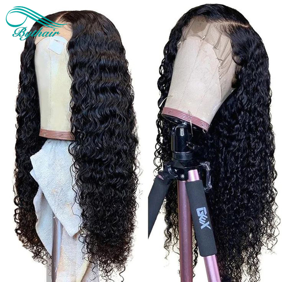 Deep Curly Glueless Lace Wig Hd Transparent 13x4 Lace Front Human Hair Wigs 13x6 Lace Frontal Wig Pre Plucked