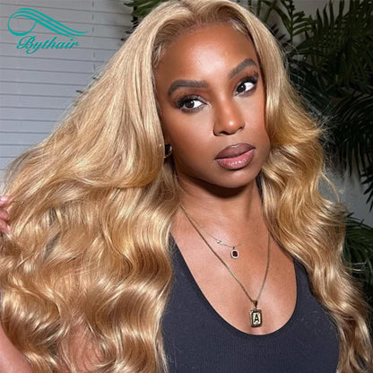 #27 Honey Blonde 5x5 Hd Transparent Lace Wig Glueless Closure Wig For Women