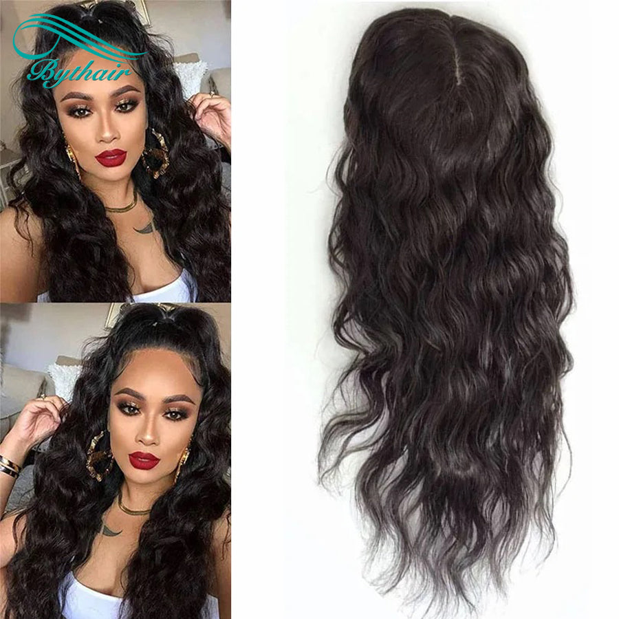 Water Wave Silk Base Full Lace Human Hair Wig 5x5 inch Silk Top Full Lace Wig Wavy For Women