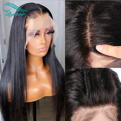 Brazilian Human Hair Silk Base Full Lace Wig Pre Plucked Silky Straight 5x5 Silk Top Full Lace Human Hair Wig