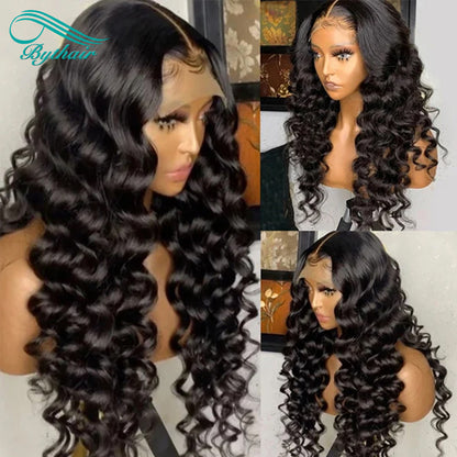 Deep Wave 5x5 Hd Transparent Lace Closure Wig Human Hair Glueless 5x5 Closure Wig For Women