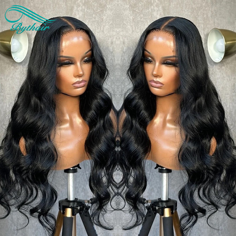 Wavy 5x5 Hd Transparent Lace Closure Wigs Human Hair Glueless Wigs For Women