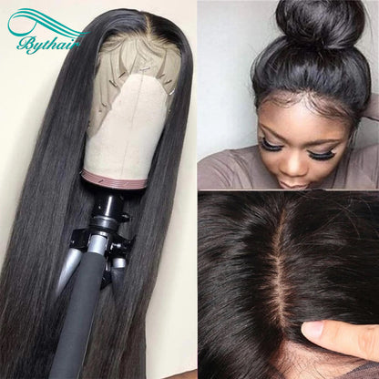 Brazilian Human Hair Silk Base Full Lace Wig Pre Plucked Silky Straight 5x5 Silk Top Full Lace Human Hair Wig