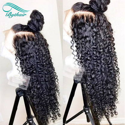 Curly Lace Front Human Hair Wig Glueless 13x4 13x6 Hd Transparent Lace Frontal Wigs For Black Women