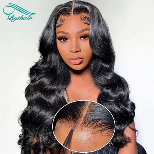 5x5 Hd Lace Closure Wig Body Wave Human Hair Transparent Glueless Wigs For Women