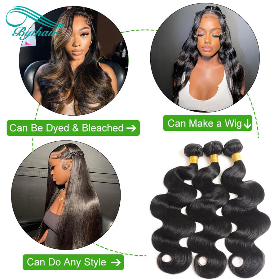 12A Human Hair Bundles Brazilian Body Wave Hair Bundles 3 Bundles Human Hair Extensions