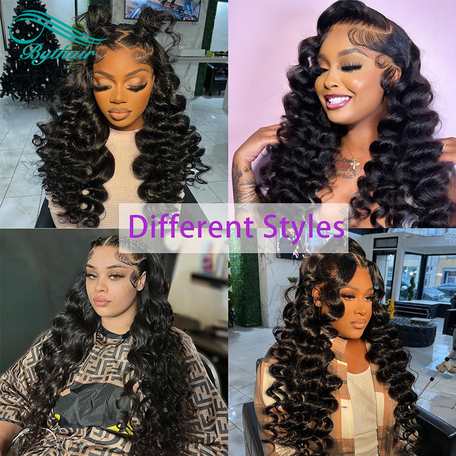 13x4 13x6 Deep Wave Lace Front Wigs Human Hair Glueless Wigs for Women Pre Plucked with Baby Hair