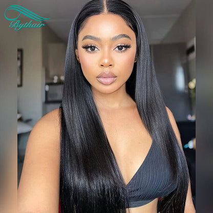 Brazilian Straight Hair Glueless 13x4 13x6 Lace Front Wig 100% Human Hair For Black Women