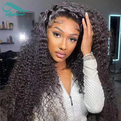 Kinky Curly Wig 13x4 13x6 HD Transparent Lace Front Wigs Human Hair Pre Plucked Glueless Lace Wig