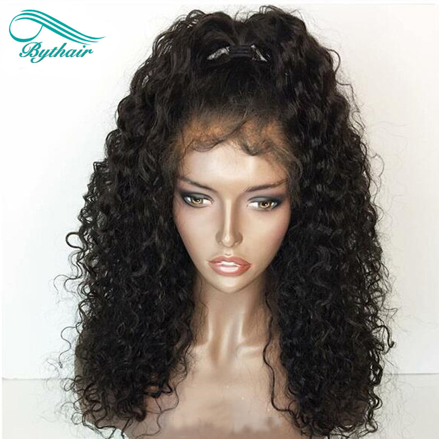 Long Curly Lace Front Human Hair Wig Glueless 13x4 13x6 Transparent Lace Frontal Wigs