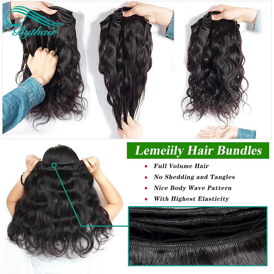 12A Human Hair Bundles Brazilian Body Wave Hair Bundles 3 Bundles Human Hair Extensions