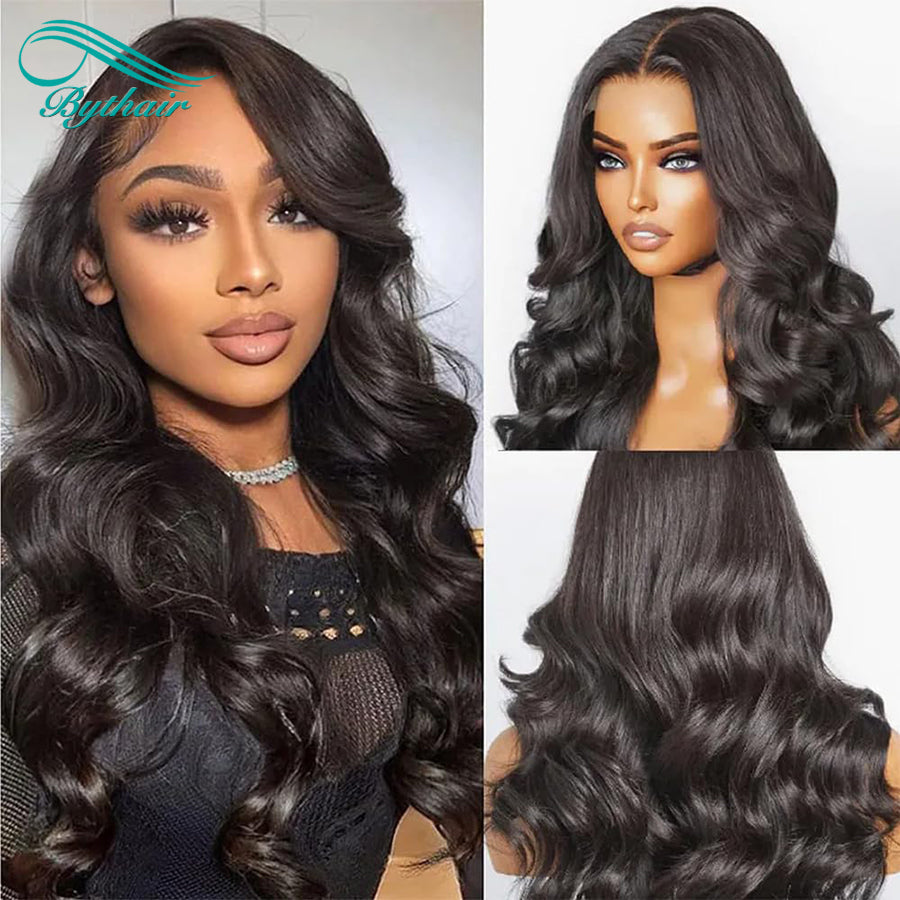 Loose Wave 5"x 5" Silk Top Lace Front Wig Human Hair Silk Base Lace Front Human Hair Wig With Baby Hair