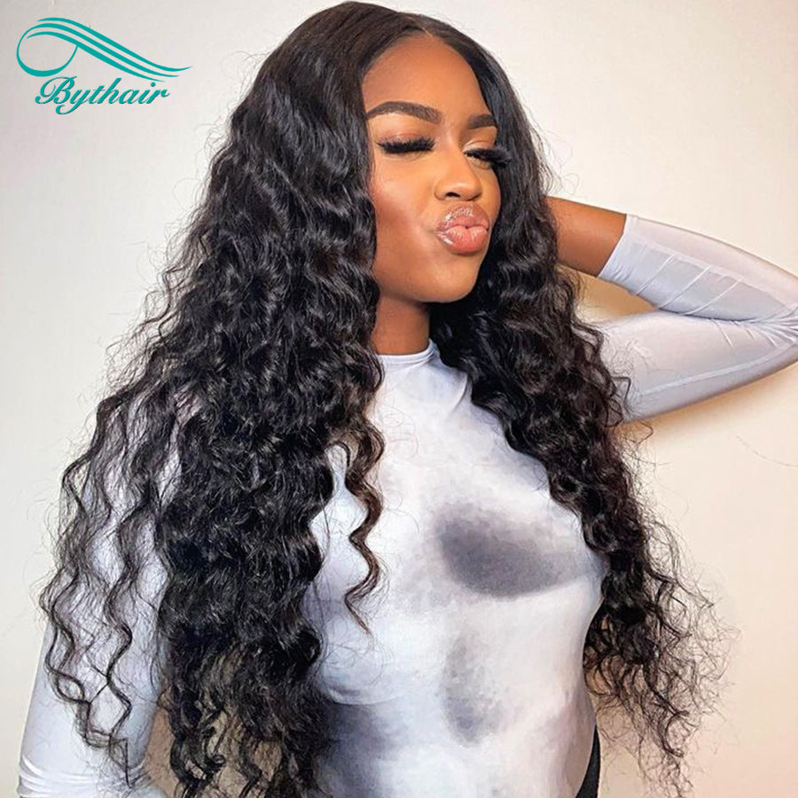 Water Wave Silk Top Lace Front Wigs Human Hair 5"x 5" Silk Base 13x6 Lace Front Wig Glueless With Baby Hair