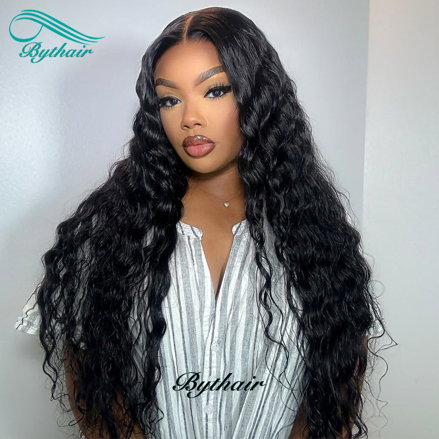 Deep Wave Lace Front Wigs Human Hair Glueless Pre Plucked 13x4 13x6 Hd Transparent Lace Frontal Wig