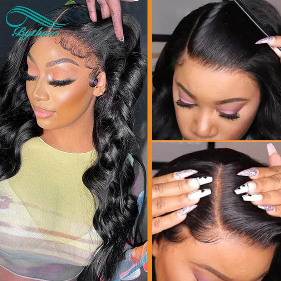 Body Wave Silk Top Lace Front Wigs Human Hair 5"x 5" Silk Base 13x6 Lace Front Wig Glueless With Baby Hair