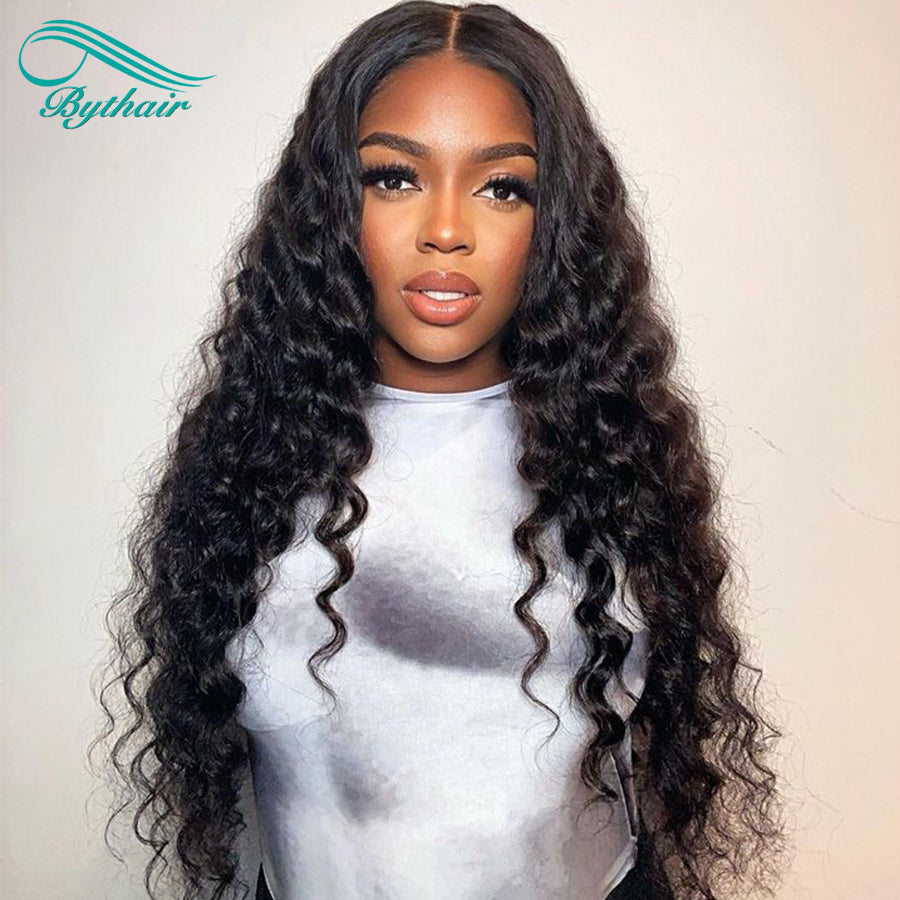 Water Wave Silk Top Lace Front Wigs Human Hair 5"x 5" Silk Base 13x6 Lace Front Wig Glueless With Baby Hair