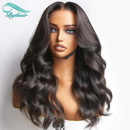 Loose Wave 5"x 5" Silk Top Lace Front Wig Human Hair Silk Base Lace Front Human Hair Wig With Baby Hair