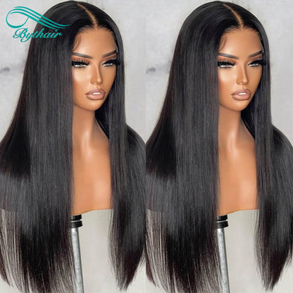 Silky Straight 5"x 5" Silk Top Lace Front Wig Brazilian Human Hair With Baby Hair