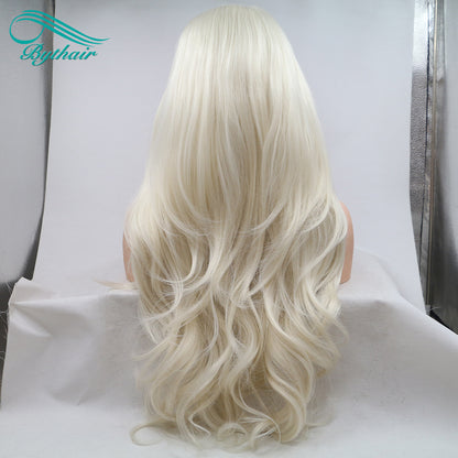 613 Blonde Long Synthetic Lace Front Wig Natural Wavy Cosplay Wigs For Women Heat Resistant Fiber Light Brown Lace Wigs