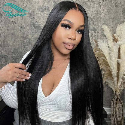 Silky Straight 5"x 5" Silk Top Lace Front Wig Brazilian Human Hair With Baby Hair