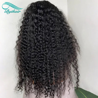 Long Curly Hd Transparent 13x4 13x6 Lace Front Wigs Human Hair Pre Plucked Glueless Lace Wigs