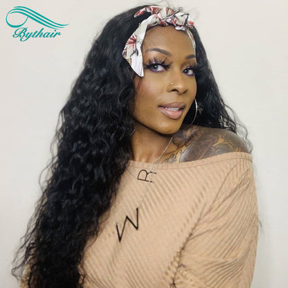 Loose Wave Headband Wig Human Hair 180% Density Brazilian Ready To Wear Wig bythairshop