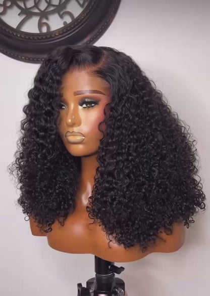 Curly 5x5 Hd Lace Closure Wig Human Hair Transparent Glueless 5x5 Closure Wig For Women